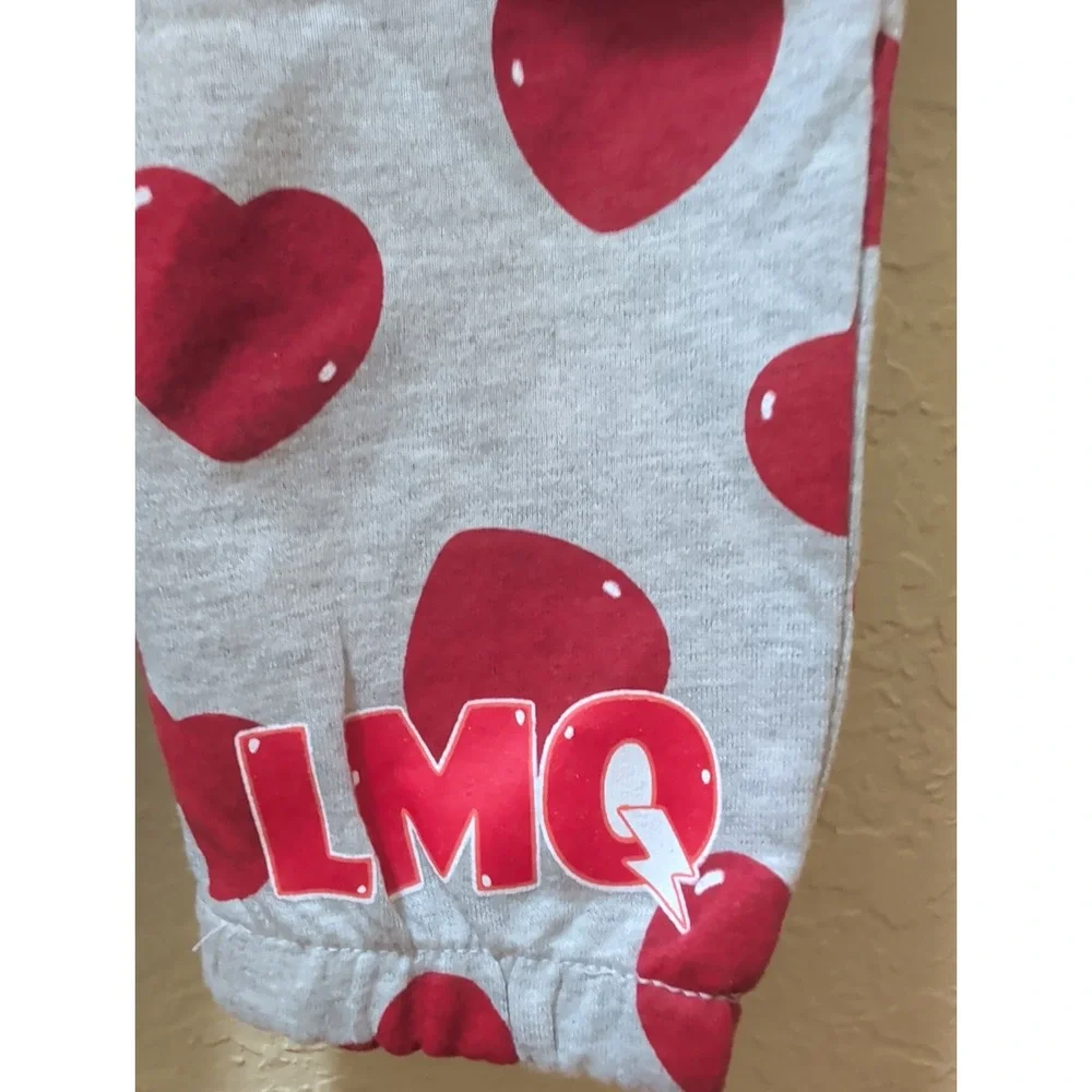 Disney Lightning McQueen You Make My Heart Race 2pc Grey Red Toddler Pajama Set